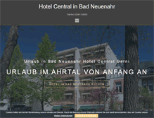 Tablet Screenshot of hotel-central-lentz.de